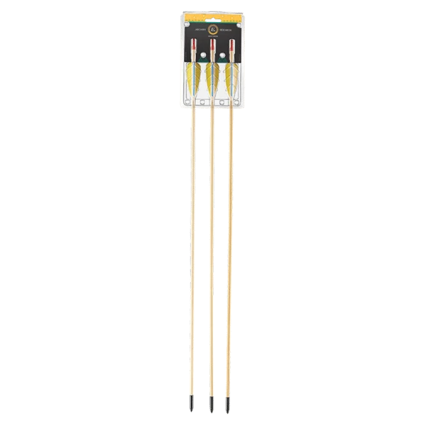 EK Archery 'Natural Feather' Wooden Arrows 30" - 3 Pack