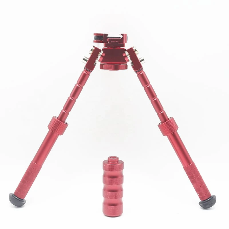 Tactical Aluminium Picatinny Bipod - Red - Image 3