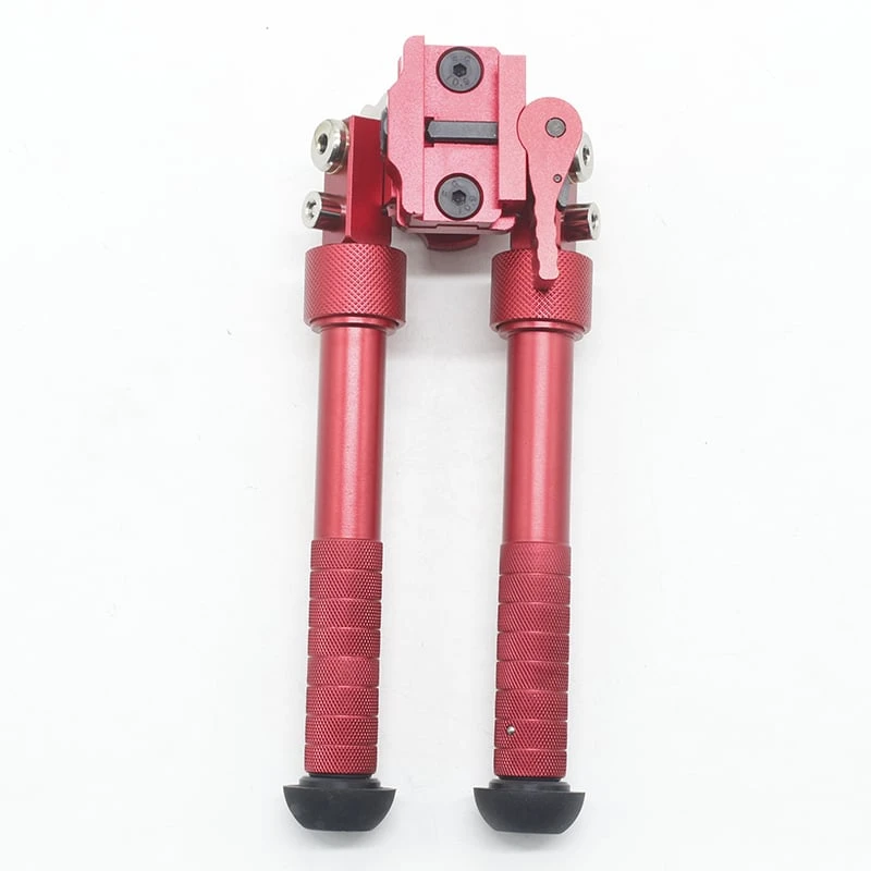 Tactical Aluminium Picatinny Bipod - Red - Image 2