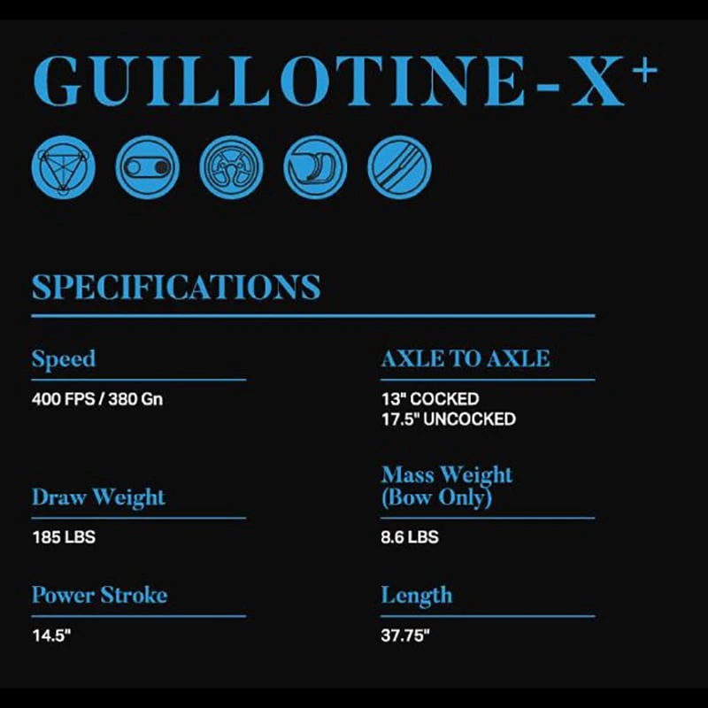 EK Archery Guillotine-X + Compound Crossbow - 185lbs - Black - Image 3