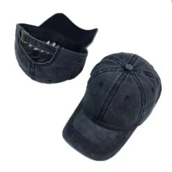 Blue Cotton Washed Vintage Baseball Cap